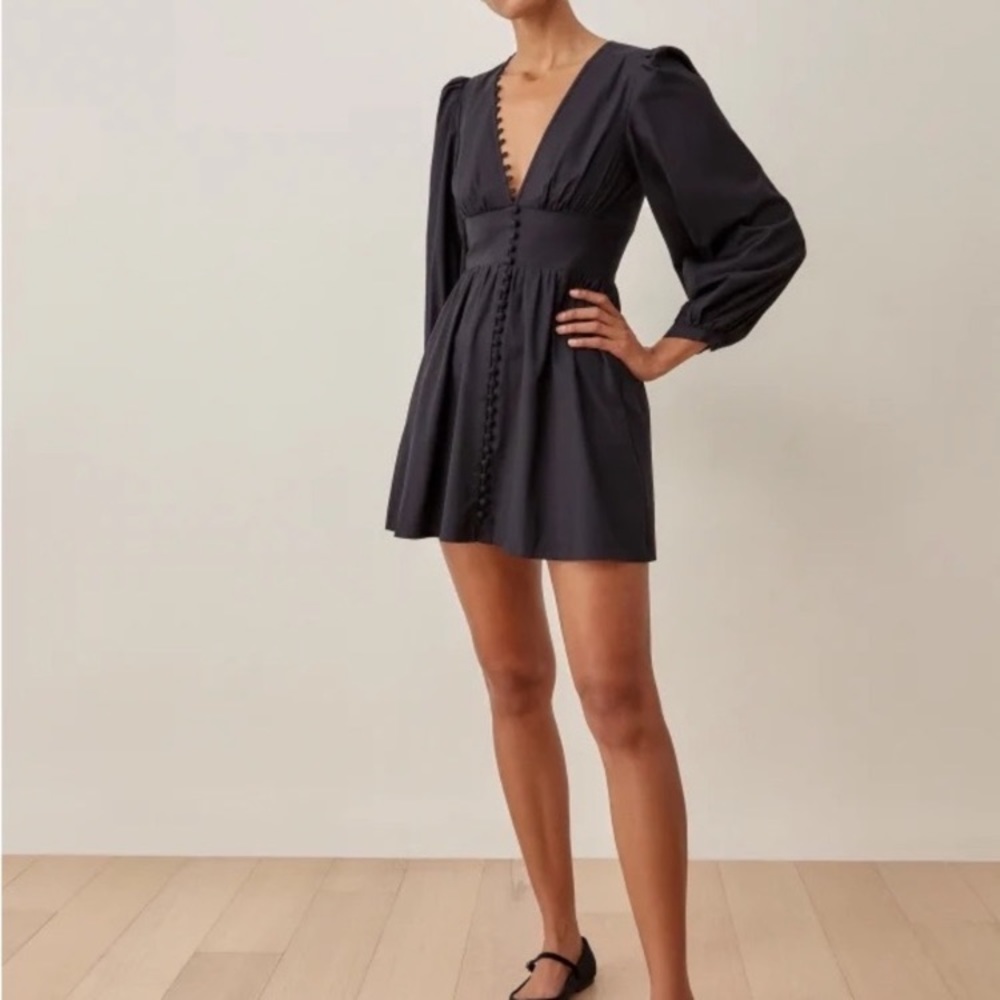 Reformation caitie dress in black